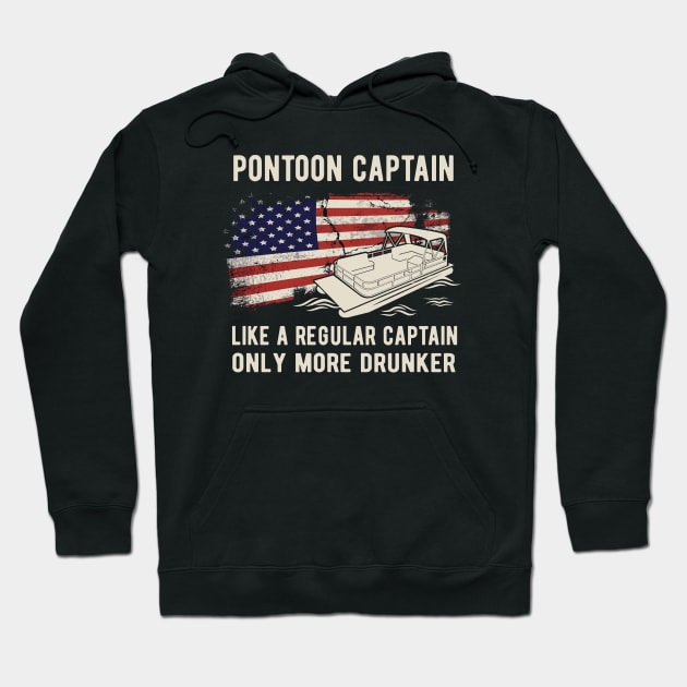 Pontoon captain like a regular captain T-shirt boat T-Shirt Hoodie by BilieOcean